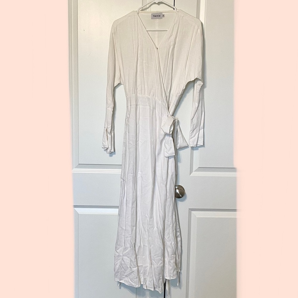 Tw//ce Boutique Linen Blend Wrap Dress